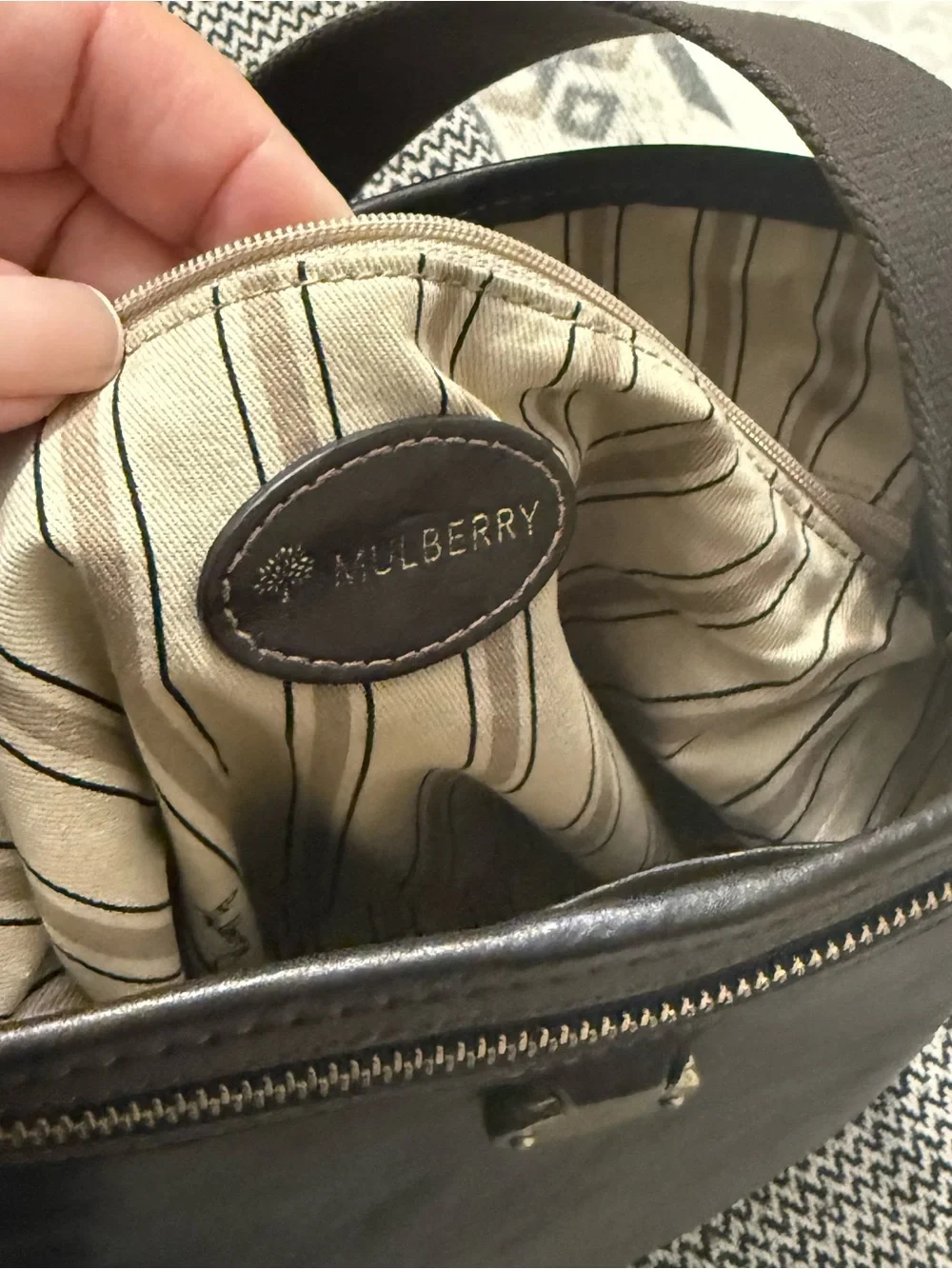 Mulberry Rare Somerset Messenger Dark Brown Leather Bag with Brass Hardware